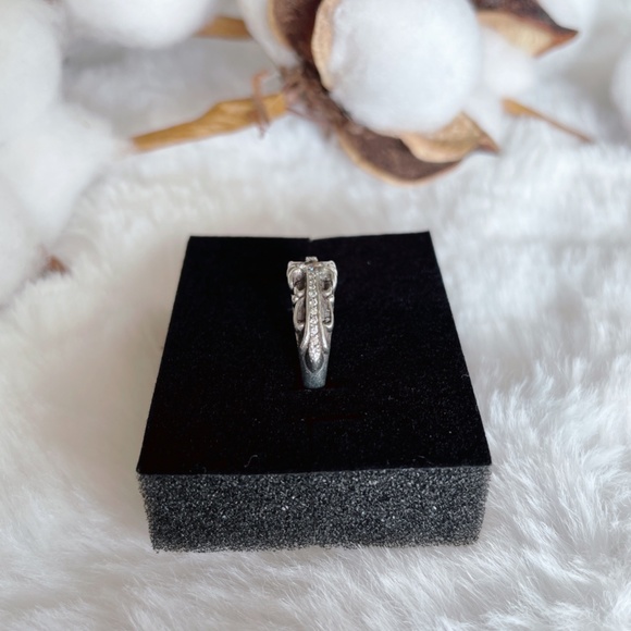 Chrome Hearts Ring Baby Classic Floral Cross Silver 925 Diamond Ring - Picture 6 of 13